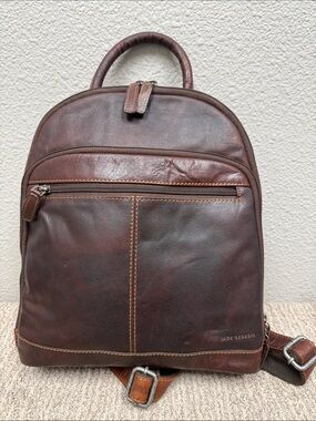 Jack Georges Brown Small Voyager Leather Backpack - Classic Everyday Carry